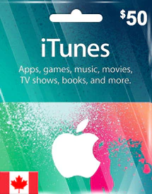 Подарочная карта iTunes 50 канадских долларов (Канада)