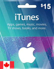 Подарочная карта iTunes 15 канадских долларов (Канада)