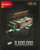 Tank Warfare: Боевая PvP-игра : 6 500 000 наличных денег+320 VIP