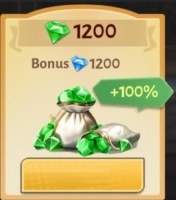 Dungeon Hunter 6 : 1200 зеленых бриллиантов + 1200 бриллиантов