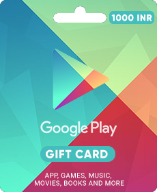 Подарочная карта Google Play 1000 индийских рупий (Индия)