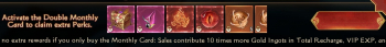 League of Exorcists  :  Активировать обе месячные карты (Noble Monthly Card + Exclusive Monthly Card)