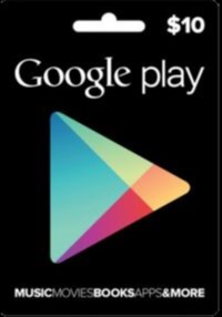 Подарочная карта Google Play 10 долларов США [US]