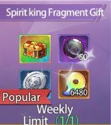 Spirit king Fragment Gift : Battle of Souls: Fierce