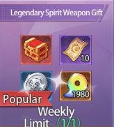 Legendary Spirit Weapon Gift : Battle of Souls: Fierce