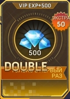 Zombie Strike: 500 + 50  алмазов(бонус) + 500 VIP EXP
