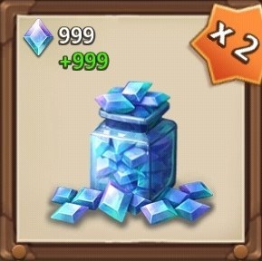 Castle Clash: Правитель мира  : 999 бриллиантов