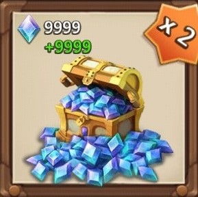 Castle Clash: Правитель мира  : 9999 бриллиантов