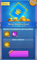 City Arena: Hero Legends :  Minor Monthly Card