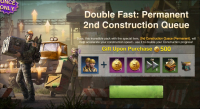 Mad Survivor: Double Fast : Permanent 2nd Construction Queue