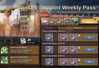 Survival Tactics  : Buidlerd Support Weekly Pass