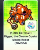 [ 1,200 CC Total! ] Digger, the Chrono Сrystal Mining Robot (30x/30д.) : DRAGON BALL LEGENDS
