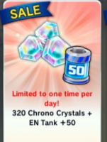 DRAGON BALL LEGENDS :   320 Chrono Crystal + En Tank + 50