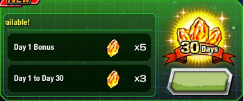 DRAGON BALL Z DOKKAN BATTLE : Daily Capsule (30 days)! Up to 95 Dragon Stones Available!