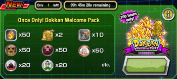 DRAGON BALL Z DOKKAN BATTLE : Dokkan Welcome Pack! Once Only!