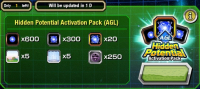 DRAGON BALL Z DOKKAN BATTLE : Hidden Potemtial Activation Pack (AGL)