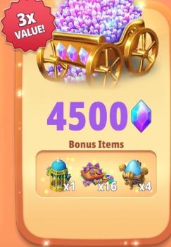 Merge Gardens  : 4500 гемов + Bonus Items