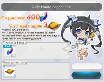 DanMachi BATTLE CHRONICLE : Daily Potato Popper Pass