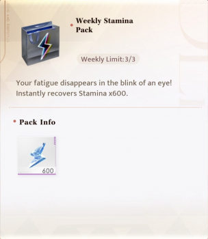 Love and Deepspace :  Weekly Stamina Pack