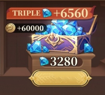 EverChest : 3 280 Diamonds + 6 560 Diamonds бонус + 60 000 Gold