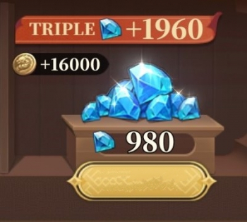 EverChest : 980 Diamonds + 1 960 Diamonds бонус + 16 000 Gold