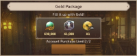 Three Kingdoms: Idle Chronicle  :    Gold Package