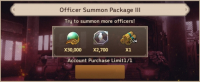 Three Kingdoms: Idle Chronicle  :  Officer Summon Package III