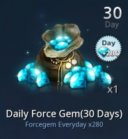 Cabal : Infinite Combo  :  Daily Force Gem (30 Days) 280 Gem