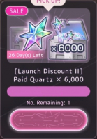 HeavenBurnsRed  :  ( Launch Discount II ) Paid  Quartz × 6000