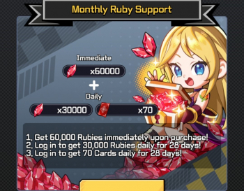 THE KING OF FIGHTERS AFK  :  Monthly  Ruby   Support