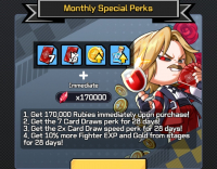 THE KING OF FIGHTERS AFK  :  Monthly Special  Perks