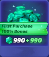 SMASH LEGENDS  : 990 Gem + bonus 990 Gem