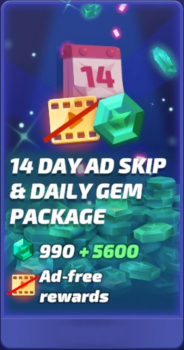 SMASH LEGENDS  : 14 Day Ad Skip & Daily Gem Package