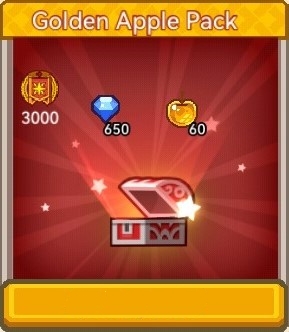 Elona Mobile :  Golden Apple Pack (Golden Apple Pack 60 + 650 бриллиантов + 3000)