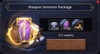 Valhalla Survival  :  Weapon Summon Package