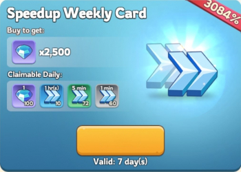 Kingshot : Speedup Weekly Card