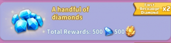Hero Clash: Playtime Go  :  500 Diamonds  + 500 Diamonds 