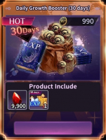 Soul Idle : Two Sides of Girls  :  Daily Growth Booster (30 days)