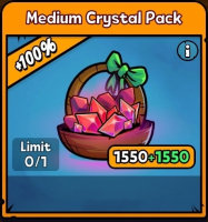 Mobile Dungeon: RPG Crawler  :  1 550 Crystal + 1 550 Crystal