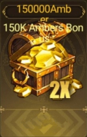 Crimson Angel  :  150 000 Amber + Bonus 150 000 Amber