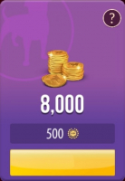 Zynga Poker  – Texas Holdem : 8 000 Монет