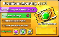 Wittle Defender  :  Premium Monthly Card