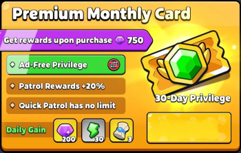 Wittle Defender  :  Premium Monthly Card
