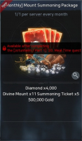 Odin: Valhalla Rising  :  (Monthly) Mount Summoning Package