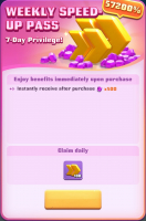 Rise of Monsters :  Weekly Speed Up Pass