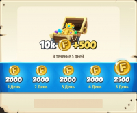 Wormix: PvP Tactical Shooter  :  Вклад : 10 000 Монет + 500 Монет бонус В течении 5 дней