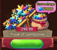 Top Slime : 299.99 Gemstone + 70 000 Diamonds