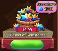 Top Slime : 19.99 Gemstone + 4500 Diamonds