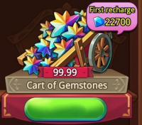 Top Slime : 99.99 Gemstone + 22700 Diamonds