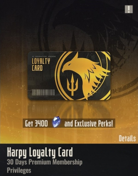 Mecharashi :  Harpy Loyalty Card